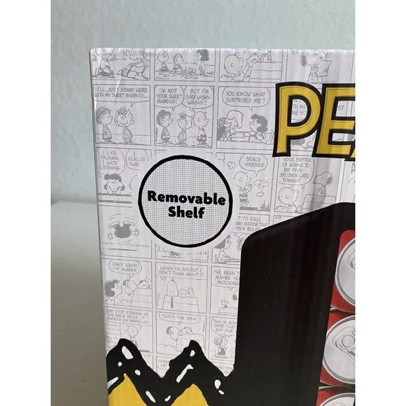 Peanuts Snoopy Puffer Jacket Puffy Coat Collectible 4L Mini Fridge Holds 6 Cans - Picture 4 of 11